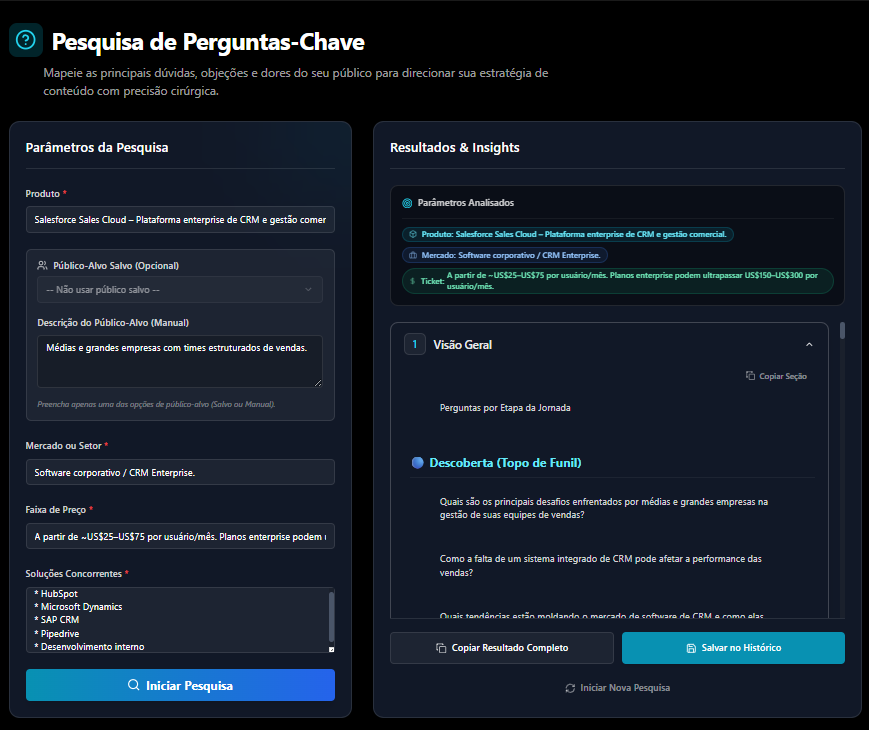 Pesquisa de Perguntas-Chave, a nova funcionalidade do ToBeShared